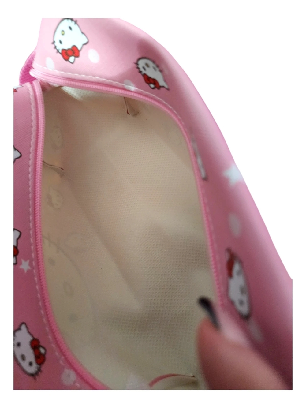 Hello Kitty Pink Makeup Brush Set with Makeup Pouch And Mirror - Picture 4 of 10